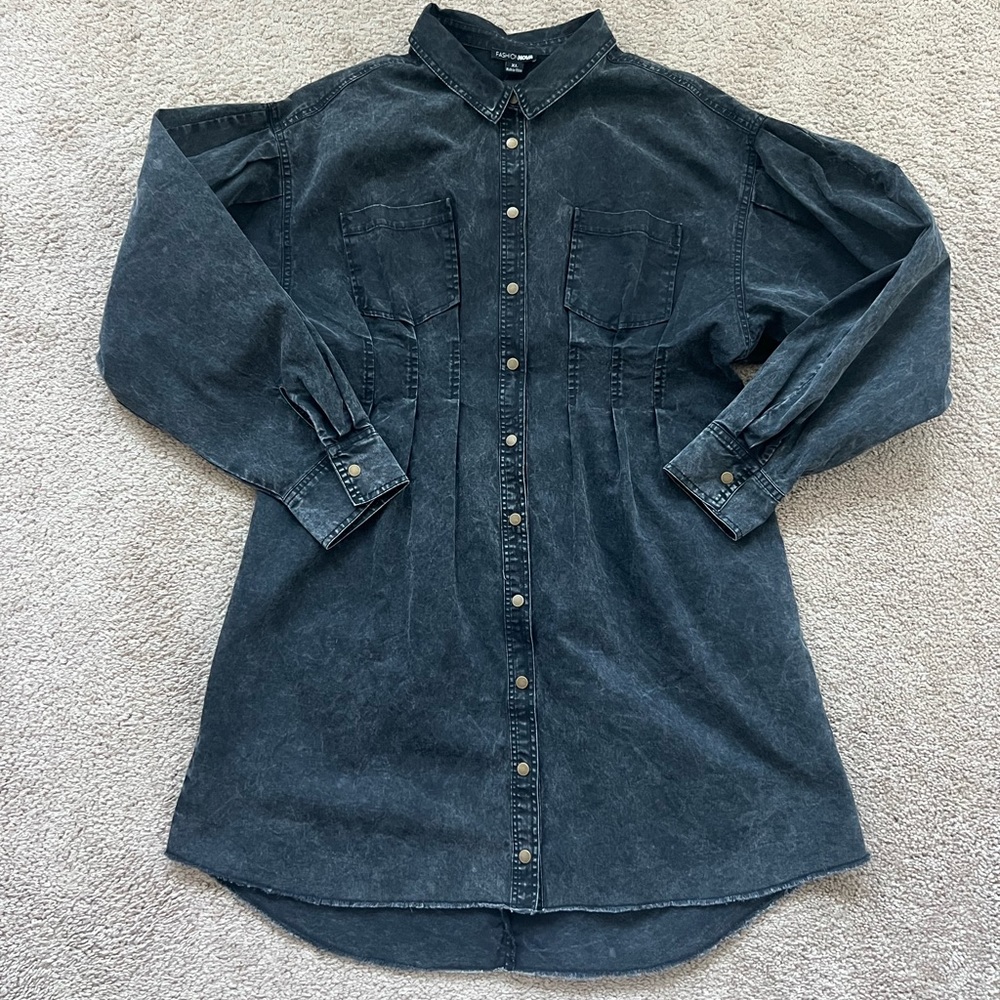 FashionNova Washed Denim Dress